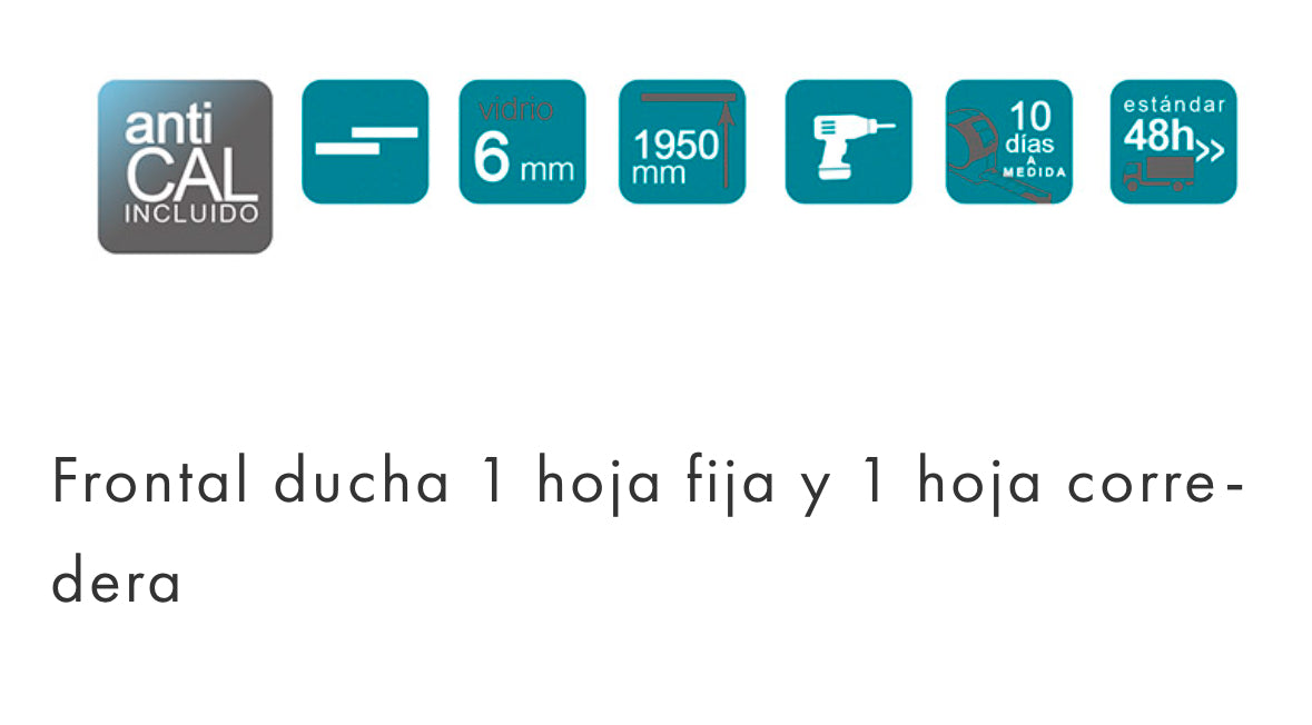 Frontal 2 fijos + 2 correderas
