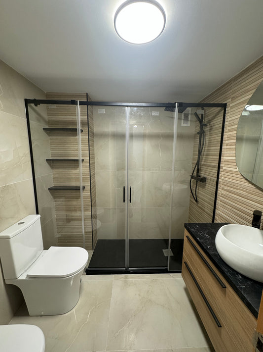 FRONTAL ENZO 2 HOJAS FIJAS + 2 PUERTAS CORREDERAS